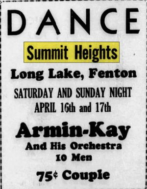 Summit Heights Resort Dance Hall - Apr 1932 Ad